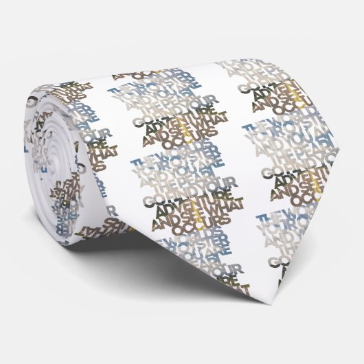 De wereld is jouw oester stropdas (Opgerold)