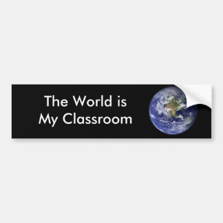 De wereld is mijn klaslokaal bumpersticker