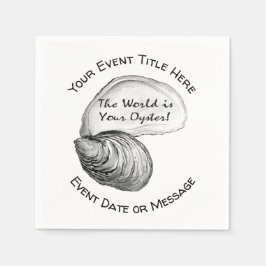 De wereld is uw Oyster Paper Bord Servet