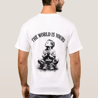 De Wereld Is Van Jou Heren T-Shirt Met Achterprint