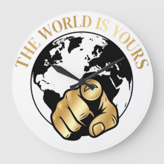 De Wereld Is Van Jou Luxe Wereldbol Wandklok  Grote Klok