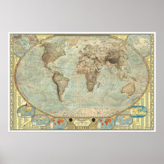 De wereld - klimaatverandering poster (Voorkant)