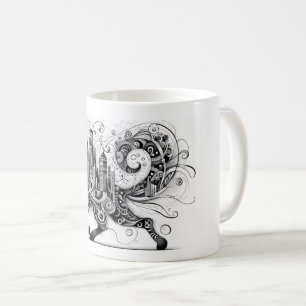De wereld met stijl dragen koffiemok