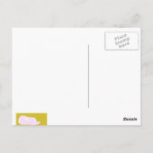 De wereld ondersteboven briefkaart (Achterkant)