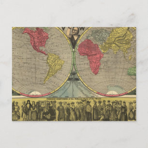 De wereld op één Uitzicht Briefkaart