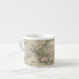 De wereld op Mercator-projectie Espresso Kop