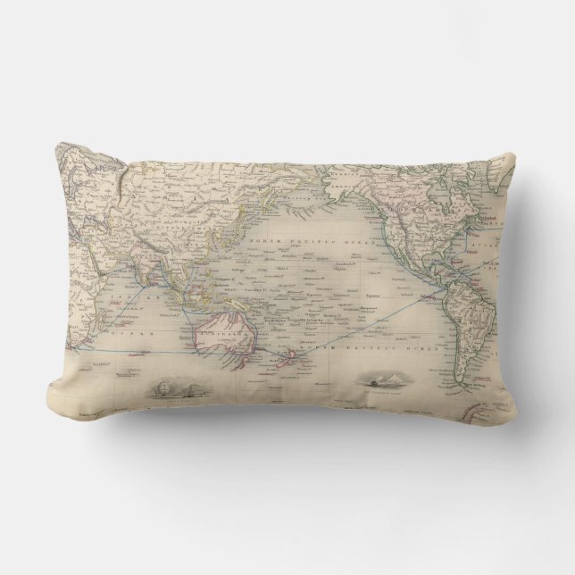De wereld op Mercator-projectie Kussen (Voorkant)