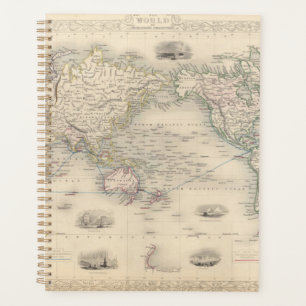 De wereld op Mercator-projectie Planner