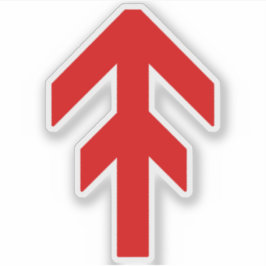 De Wereld Overheersing Rune (rood) Sticker