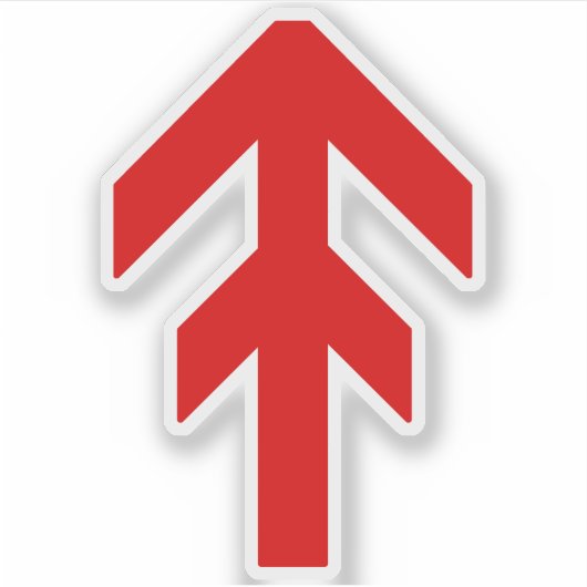 De Wereld Overheersing Rune (rood) Sticker (Voorkant)