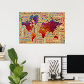 De wereld poster (Thuiskantoor)