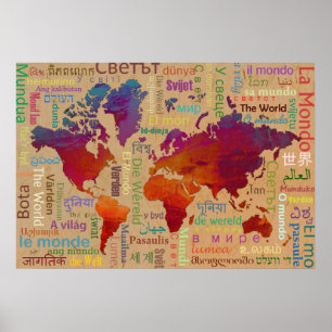 De wereld poster