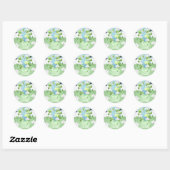 de wereld redden ronde sticker (Vel)
