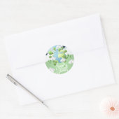 de wereld redden ronde sticker (Envelop)