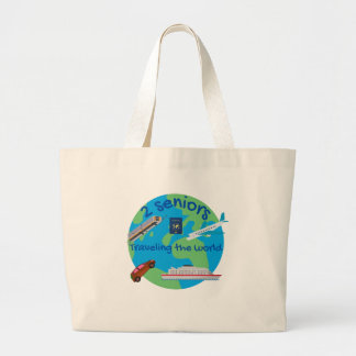 De wereld reizen grote tote bag