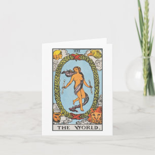De Wereld - Rider Waite Smith tarot Kaart