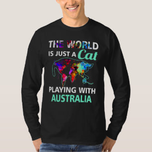De wereld speelt een katrol in Australië T-shirt