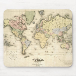 De wereld van de Mercator-projectie   1840 Muismat