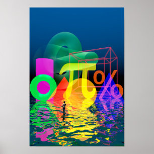 De wereld van de wiskunde poster