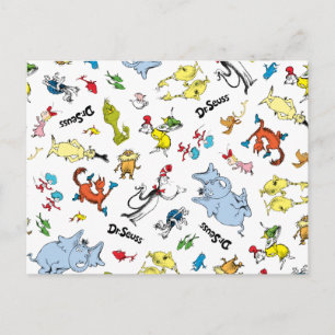 De wereld van Dr. Seuss-patroon Briefkaart