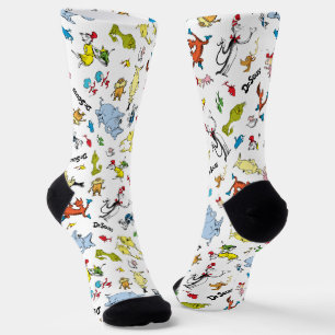 De wereld van Dr. Seuss-patroon Sokken
