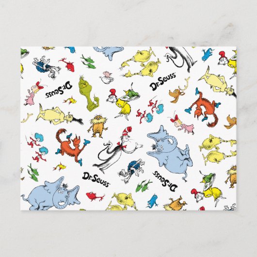 De wereld van Dr. Seuss Pattern Briefkaart (Voorkant)