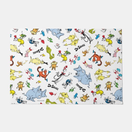De wereld van Dr. Seuss Pattern Deurmat (Voorkant)