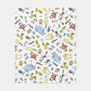 De wereld van Dr. Seuss Pattern Fleece Deken