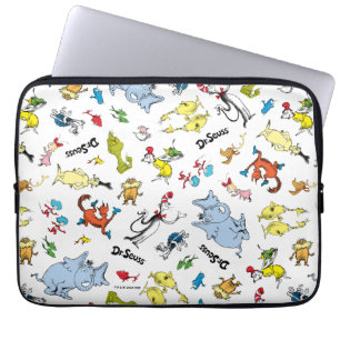 De wereld van Dr. Seuss Pattern Laptop Sleeve