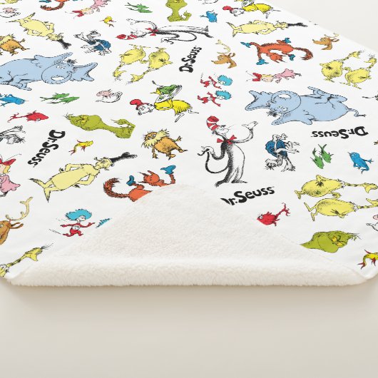 De wereld van Dr. Seuss Pattern Sherpa Deken (3/4)