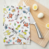 De wereld van Dr. Seuss Pattern Theedoek (Quarter Fold)