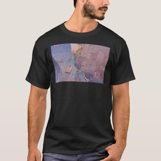 de wereld van edena, berg, cliff, monumental,com t-shirt (Voorkant)