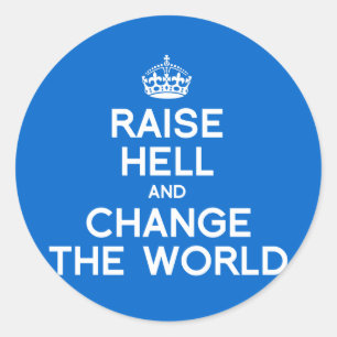 DE WERELD VERANDEREN EN VERANDEREN RONDE STICKER