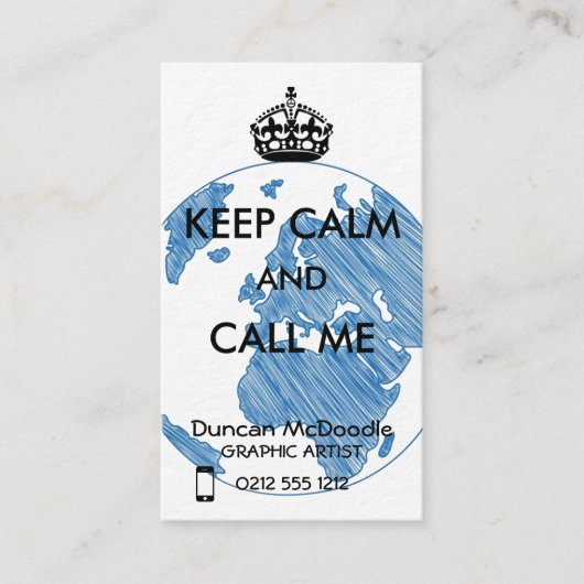 DE WERELD VISITEKAARTJE (Voorkant)