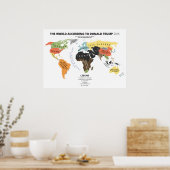 De wereld volgens Donald Trump Poster (Keuken)