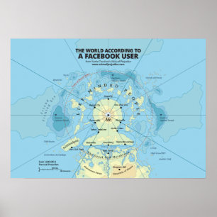 De wereld Volgens een Facebook-gebruiker Poster