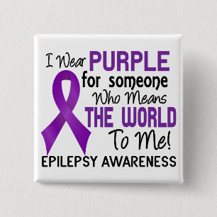 De wereld voor mij 2 epilepsie vierkante button 5,1 cm