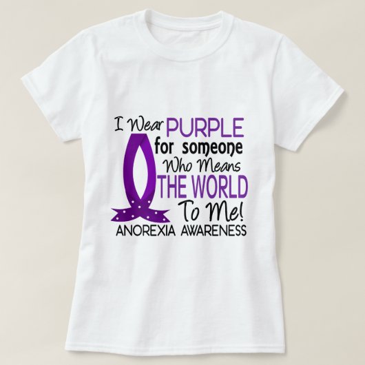 De wereld voor mij Anorexia T-shirt (Design voorkant)