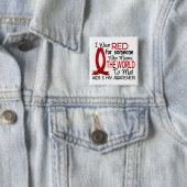 De wereld voor mij is aids vierkante button 5,1 cm (In situ)