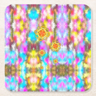 De wereld waarin we leven gewaardeerd vierkante kartonnen onderzetter