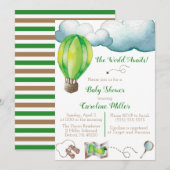 De wereld wacht! Baby shower Uitnodiging (Voorkant / Achterkant)