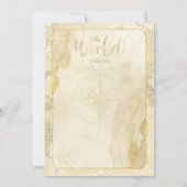 De wereld wacht op Baby shower Aankondiging (Achterkant)