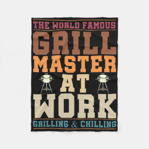 De Wereldberoemde Grillmaster Aan Het Werk Grappig Fleece Deken