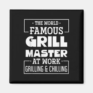 De wereldberoemde grillmeester aan het werk Grappi Magneet