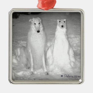 De wereldberoemde Mychtar en zijn Snowdog. :) Metalen Ornament