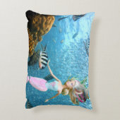 De wereldberoemde pop zeemeermin accent kussen (Achterkant (Verticaal))