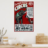 De Werelden Grootste Circus Vintage Poster (Keuken)