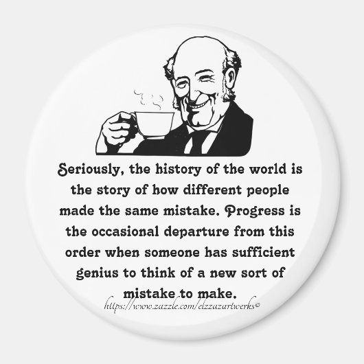 "De wereldgeschiedenis" Magneet (Voorkant)