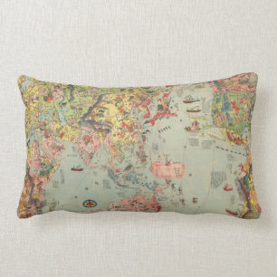 De Wereldkaart in één oogopslag - World Air Routes Kussen