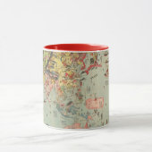 De Wereldkaart in één oogopslag - World Air Routes Mok (Midden)